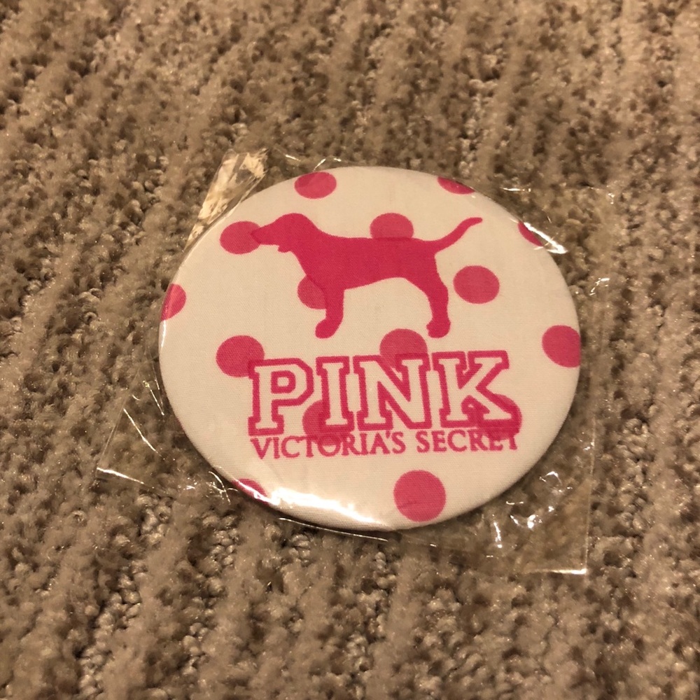 Victoria’s Secret PINK DOG Polka Dot Button Mirror
